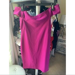 Purple pink off the shoulder dress